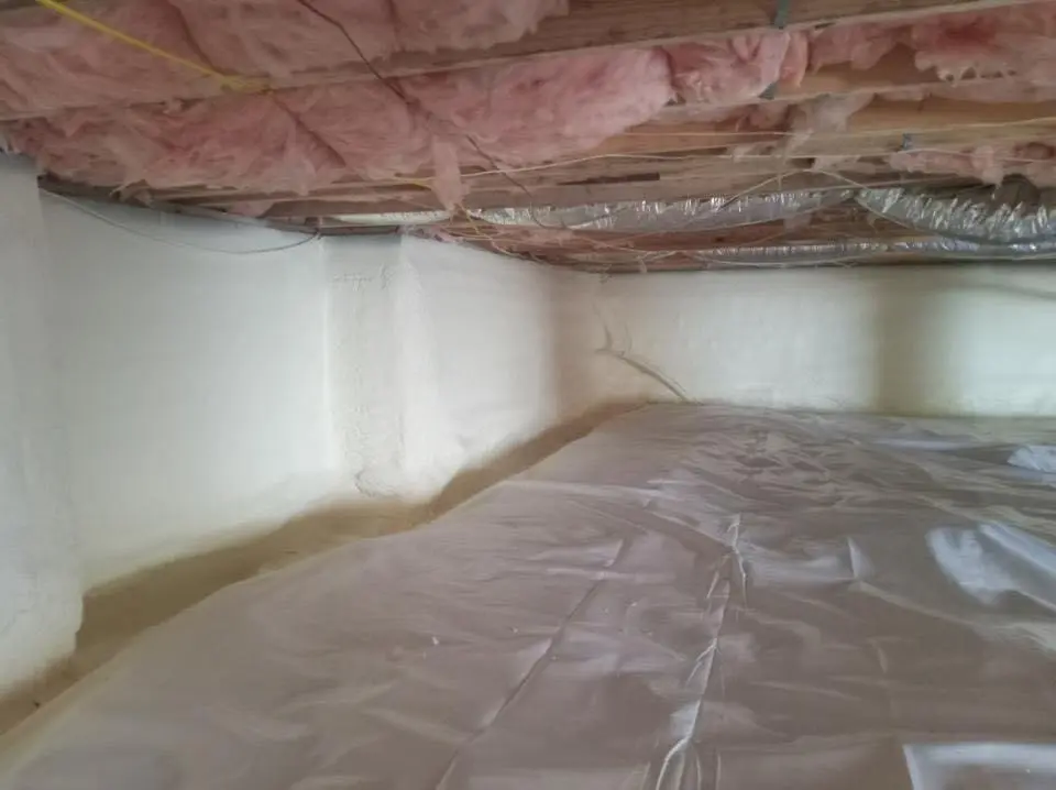 Crawl space encapsulation with closed-cell spray foam for Spray Foam Roofing in Moosic